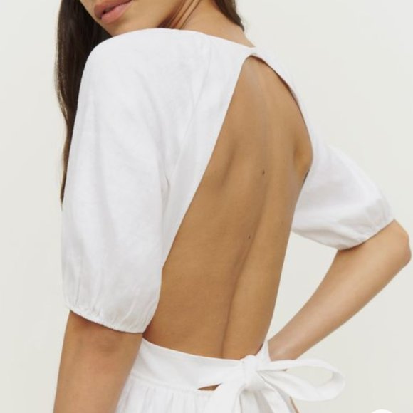 Reformation White Backless Dress - Picture 2 of 5